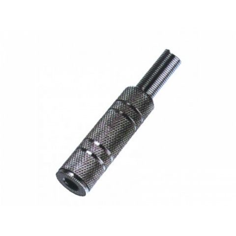 GNIAZDO JACK 6,3 mm STEREO METAL (na kabel) 