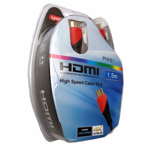 Przewód HDMI-HDMI LINEAR PHHE1: HQ V2.0 - 1,5m 
