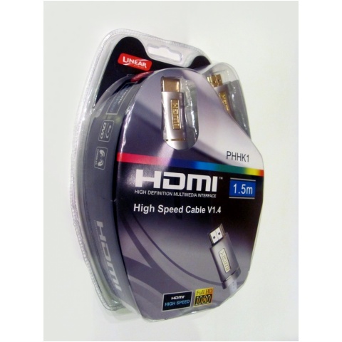 Przewód HDMI-HDMI LINEAR PHHK1: GOLD V2.0 - 1,5m 