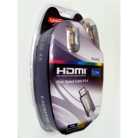 Przewód HDMI-HDMI LINEAR PHHK3: GOLD V2.0 - 3,0m 