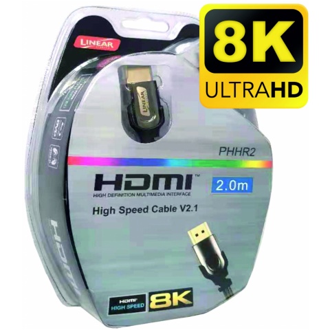 Przewód HDMI-HDMI LINEAR PHHR2: 8K V2.1 - 2,0m 