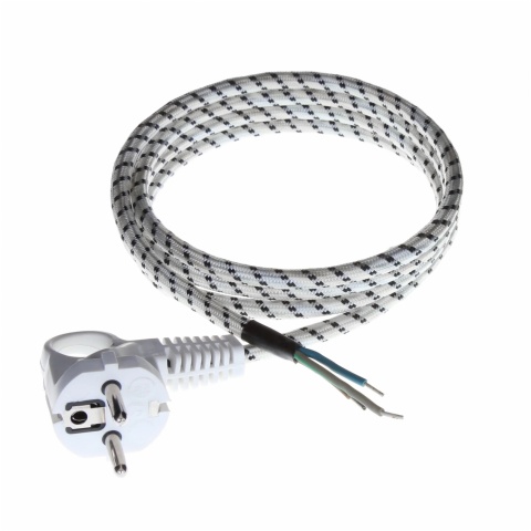 Przewód jed.3*0,75mm 1,8m bawełna typ żelazko EK26