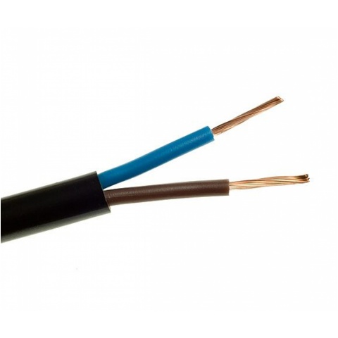 Przewód OMY 2x0,5 mm2 H03VV-Fczarny Elektrokabel 